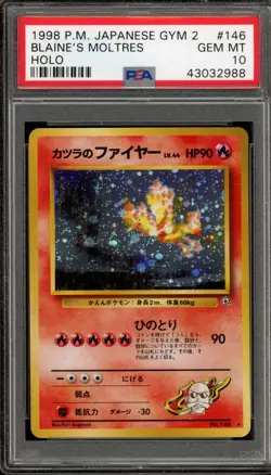 Pokemon Blaine's Moltres Gym 2 Japanese Holo Rare #146 PSA 10 Gem Mint - Image 1