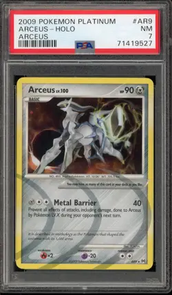 Pokemon Arceus Platinum Arceus Holo Rare #AR9 PSA 7 - Image 1