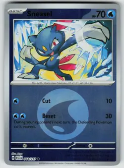 Sneasel (Energy Symbol Pattern) 044/217 Ascended Heroes Pokemon Reverse Holo NM - Image 1