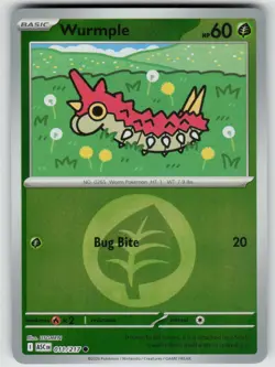 Wurmple (Energy Symbol Pattern) 011/217 Ascended Heroes Pokemon Reverse Holo NM - Image 1