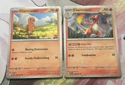 Pokemon TCG Cosmos Holo Charmander 007/ Charmeleon 008/ PAF Charizard SPC - LP - Image 1
