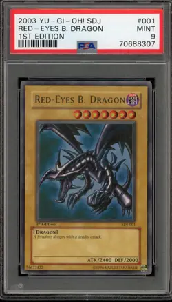 Yu-Gi-Oh! Red-Eyes B. Dragon Starter Deck Joey 1st Ed Ultra Rare SDJ-001 PSA 9 - Image 1
