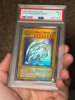 Blue Eyes White Dragon SDK-001 Ultra Rare HEAVY FOIL BLEED Yugioh PSA 5 *526 - Image 3