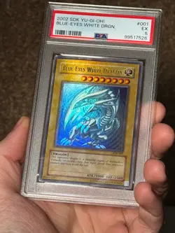 Blue Eyes White Dragon SDK-001 Ultra Rare HEAVY FOIL BLEED Yugioh PSA 5 *526 - Image 4