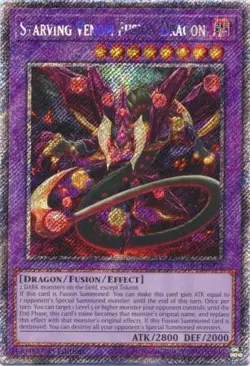 Yugioh! Starving Venom Fusion Dragon - RA04-EN272 - Platinum Secret Rare - 1st E - Image 1