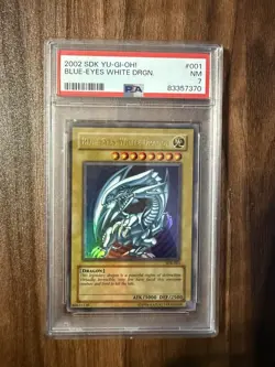 Konami Blue-Eyes White Dragon SDK-001 Starter Deck: Kaiba PSA 7 Unlimited Foil - Image 1