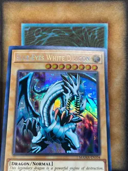 Yugioh Blue-Eyes White Dragon MAMA-EN104 Secret Pharoah's Rare 1st Ed NM - Image 2