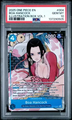 Boa Hancock PSA10 2025 One Piece Promos Illustration Box Vol.1 #004 - Image 1