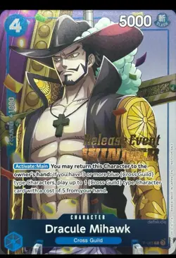 Dracule Mihawk (OP11 Release Event Winner) P-081 One Piece Promotion Cards Foil - Image 1