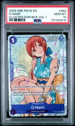 O-Nami PSA10 2025 One Piece Promos Illustration Box Vol.1 #062 - Image 1