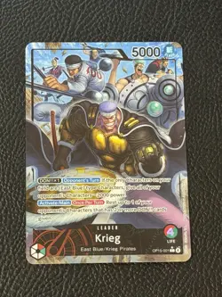 Krieg (Alternate Art) OP15-001 Leader Adventure on Kami's Island One Piece NM - Image 1