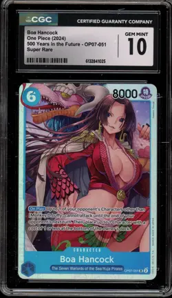 One Piece CCG Boa Hancock 500 Years in the Future Super Rare OP07-051 CGC 10 - Image 1