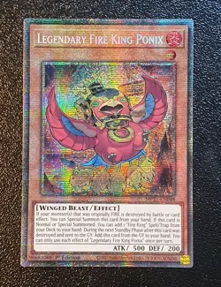 Yugioh MP25-EN048 Legendary Fire King Ponix Starlight Rare 1st Edition MINT - Image 1