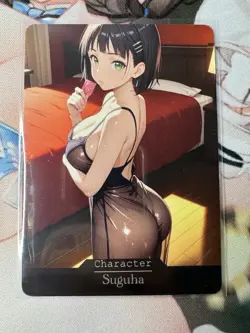 Suguha Sword Art Online Goddess Story Waifu Anime Custom Card - Image 1