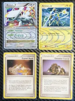 Pokemon Cards 4 Card Lot • Arceus Lv.X DP53, Arceus AR6 SWIRL, Tools •HP-MP - Image 1