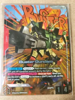 Buster Gundam LR Plus GD01-046 English Card Game TCG Alt Art Foil - Image 2