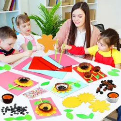 24 Sets Sunflower Card Making Kits for Kids DIY Make Your Own Sunflower Craft... - Image 4