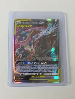 Pokemon TCG Greninja & Zoroark GX Holo Ultra Rare Card 107/214 Unbroken Bonds - Image 1