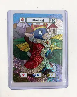 Royal Moehog (Male) Stained Glass Foil Card - Champions of Meridell Neopets TCG - Image 1