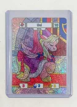 Royal Uni (Female) Stained Glass Foil Card - Champions of Meridell Neopets TCG - Image 1