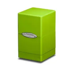 Ultra Pro Card Protection Satin Tower Deck Box - Lime Green NM - Image 1