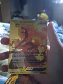 Pokemon V MAX Charizard OX HP500 Gold Foil Fan Art Card Collect Zard Best Offers - Image 2