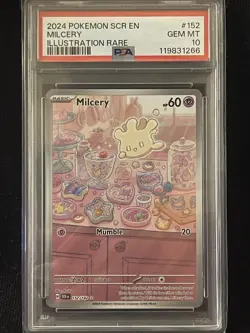 Pokemon Card PSA 10 Milcery 152/142 Stellar Crown Illustration Rare IR 2024 - Image 1