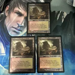 Mtg Old Frame Etching Foil Drying Plateau/Arid Mesa English 3 Sheets - Image 1