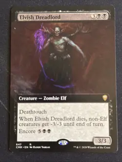 1x Elvish Dreadlord (647) Commander Legends Extended Art LP MTG Magic x1 MKE - Image 1