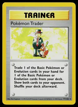 Pokemon Card - Pokemon Trader Base Set Shadowless 77/102 Rare - Image 1
