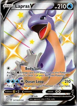Lapras V SV110/SV122 Holo V Rare Shining Fates Shiny Vault Pokemon Near Mint - Image 1