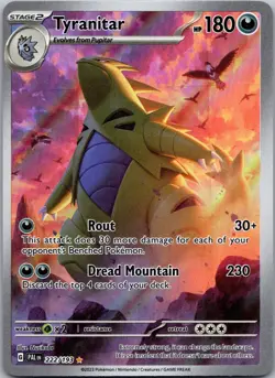 Tyranitar 222/193 Illustration Rare Paldea Evolved Pokemon Near Mint - Image 1