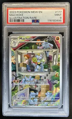 2023 Pokemon SV 151 Machoke Illustration Rare #177/165 PSA 9 - Image 1