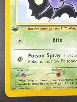 Zubat 1st Edition NEAR MINT - 59/64 Neo Revelation Set - Pokemon TCG WOTC 2001 - Image 5