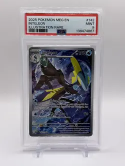 2025 POKEMON MEG EN-MEGA EVOLUTION ILLUSTRATION RARE #142 INTELEON PSA 9 - Image 1