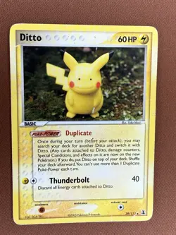 Pokemon TCG Ditto Pikachu EX Delta Species Rare #39/113 2005 - Image 1