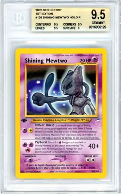 Pokemon Shining Mewtwo #109 Neo Destiny 1st Edition Holo BGS 9.5 Gem Mint Clean - Image 1
