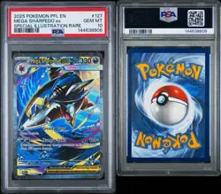 2025 POKEMON PHANTASMAL FLAMES SPECIAL ILLUSTRATION RARE MEGA SHARPEDO EX PSA 10 - Image 3