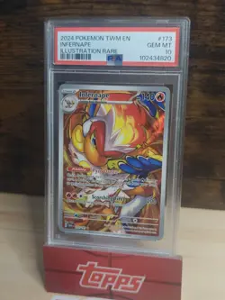 2024 Pokemon Twilight Masquerade Infernape Illustraion Rare 173/167 PSA 10 - Image 2