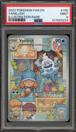 Pokemon Vanillish Paradox Rift Illustration Rare #190 PSA 9 Mint - Image 1