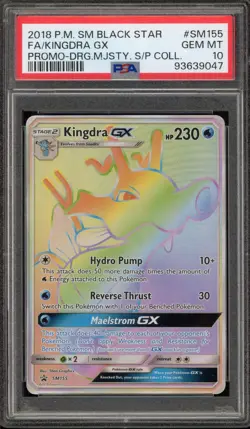 Pokemon Kingdra GX Dragon Majesty Special Coll. Promo SM155 PSA 10 Gem Mint - Image 1