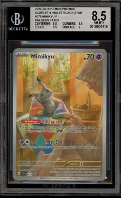 Pokemon Mimikyu Paldean Fates ETB Promo SVP EN 075 BGS 8.5 - Image 1