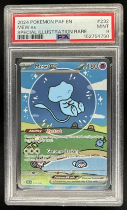 2024 Pokemon Paldean Fates Mew ex #232/091 PSA 9 - Image 1