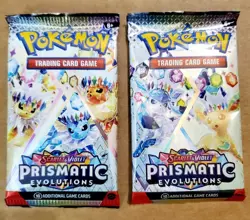 2x Pokemon TCG: S&V PRISMATIC EVOLUTIONS BOOSTER PACKS Factory Sealed Unweighed - Image 1