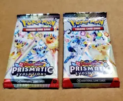 2x Pokemon TCG: S&V PRISMATIC EVOLUTIONS BOOSTER PACKS Factory Sealed Unweighed - Image 5