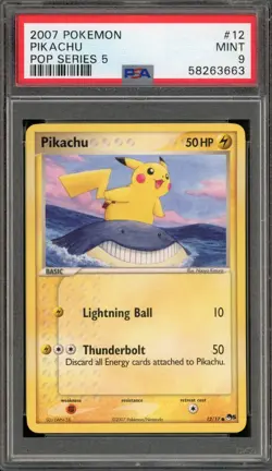 Pokemon Pikachu POP Series 5 #12 PSA 9 Mint - Image 1