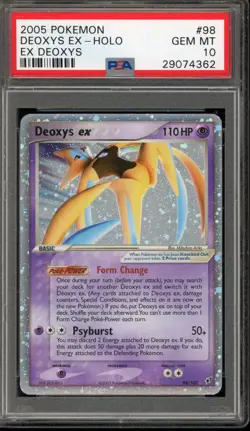 Pokemon Deoxys EX Deoxys Holo Ultra Rare #98 PSA 10 Gem Mint - Image 1