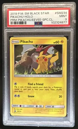 2019 Pokemon SM Black Star Promos Pikachu #SM234 PSA 9 - Image 1
