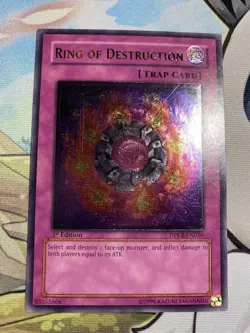 Yugioh - ULTIMATE RARE HOLO - 1st Ed - DPKB-EN037 - Ring Of Destruction - LP - Image 2