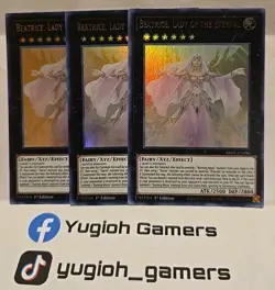 YUGIOH BEATRICE LADY OF THE ETERNAL X3 BROL ULTRA 1ST EDITION LIGHT PLAYED - Image 1
